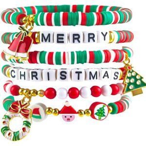 christmas bracelets set holiday jewelry stocking stuffer gifts cute women teens